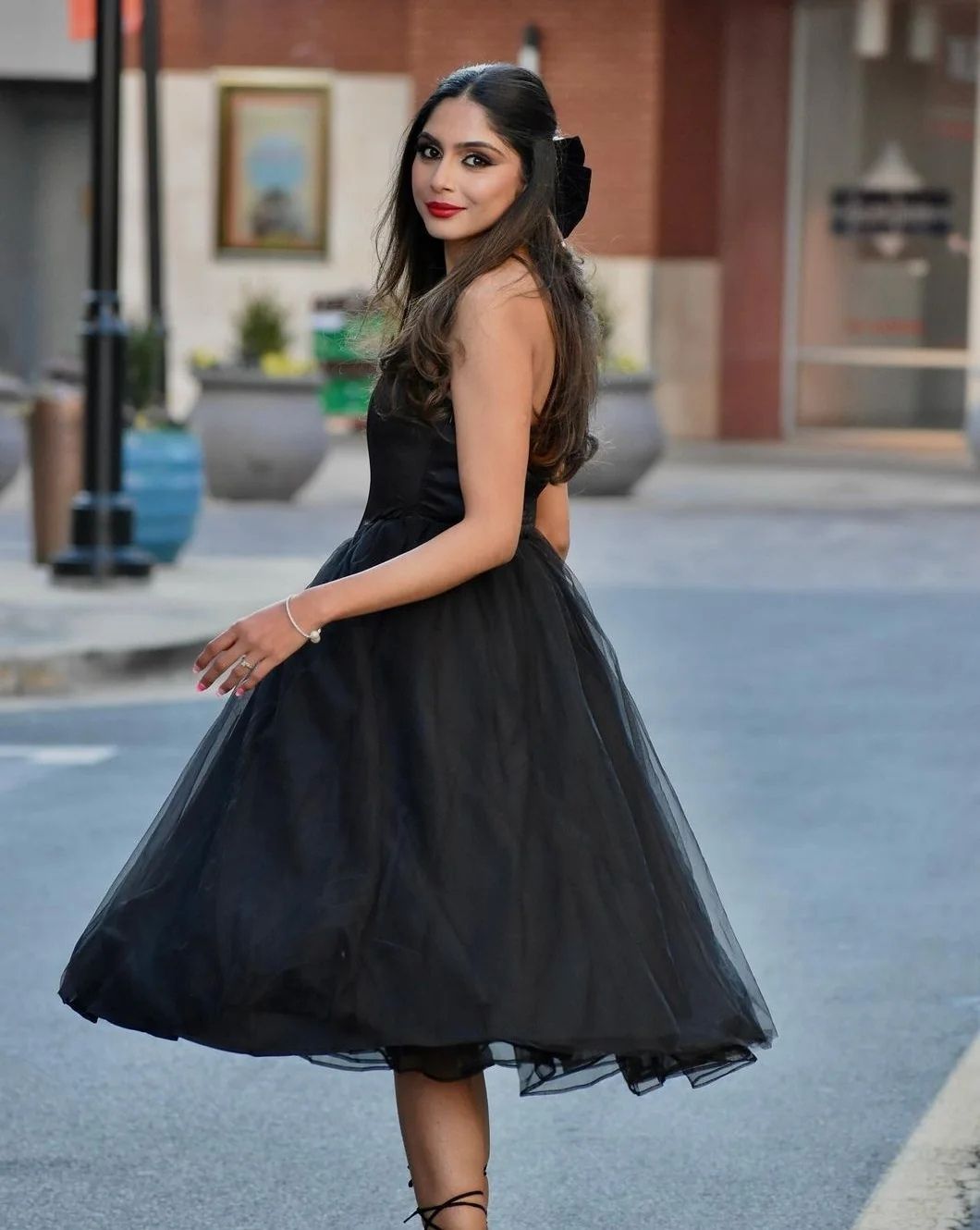 Smocked High Waist Corset Tube Backless Midi Dress