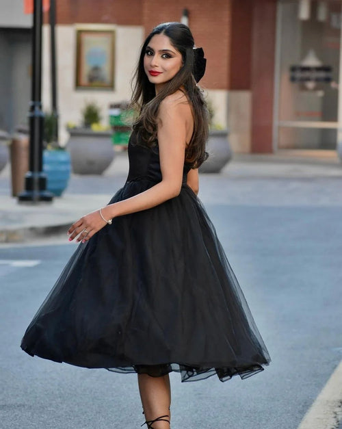 Smocked High Waist Corset Tube Backless Midi Dress