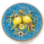 Hand Painted Pattern Lemons Plate A1