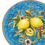 Hand Painted Pattern Lemons Plate A1