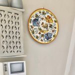 Hand Painted Pattern Rooster Plate A5